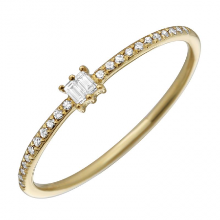 14K White Gold Diamond Ring-Rings-Maurice's Jewelers-YELLOW GOLD-
