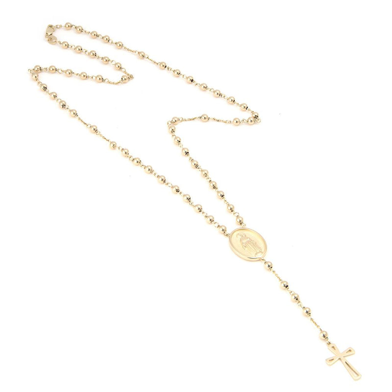 14k Yellow Gold Rosary Necklace