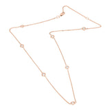 14K Rose Gold Diamond By The Yard Necklace-Necklaces-Maurice's Jewelers-ROSE GOLD-