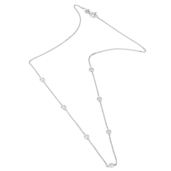14K Yellow Gold Diamond By The Yard Necklace-Necklaces-superbell-