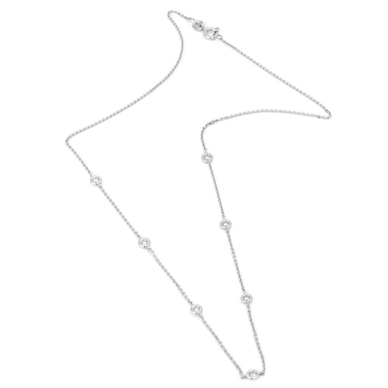 14K Yellow Gold Diamond By The Yard Necklace-Necklaces-superbell-