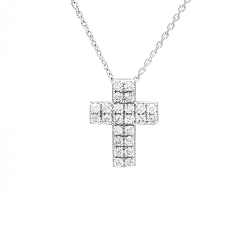 14K White Gold Diamond Cross Necklace-Necklaces-Maurice's Jewelers-
