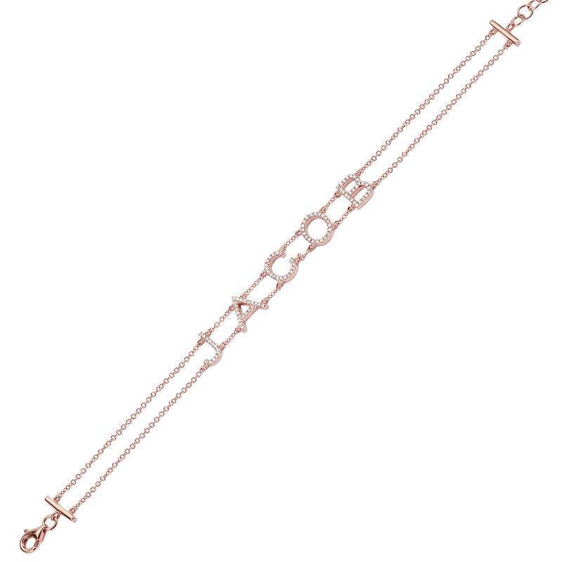 14k Yellow Gold Diamond Personalized Bracelet (7.5MM)- Customize Yours!-Bracelets-superbell-