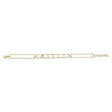 14k Yellow Gold Diamond Personalized Bracelet (7.5MM)- Customize Yours!-Bracelets-superbell-