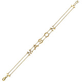 14k Yellow Gold Diamond Personalized Bracelet (7.5MM)- Customize Yours!-Bracelets-superbell-
