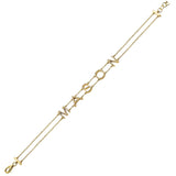 14k Yellow Gold Diamond Personalized Bracelet (7.5MM)- Customize Yours!
