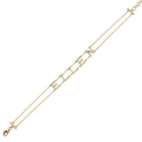 14K Diamond Personalized Bracelet (7.5mm)- Customize yours!-Bracelets-Maurice's Jewelers-