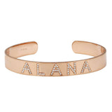 14K Yellow Gold Personalized Bangle-Bangles-superbell-Rose Gold-