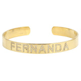 14K Yellow Gold Personalized Bangle-Bangles-superbell-