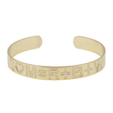 14K Diamond Personalized Cuff Bracelet- Customize yours!