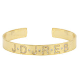 14K White Gold Personalized Bangle-Bangles-superbell-Yellow Gold-