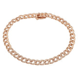 14k Yellow Diamond Curb Link Bracelet