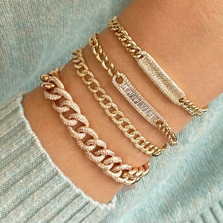 Graduated Diamond Link Bracelet – Nicole Rose Fine Jewelry