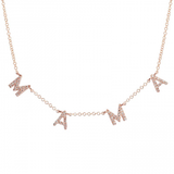 14K White Gold Diamond "Mama" Necklace-Necklaces-Maurice's Jewelers-ROSE GOLD-