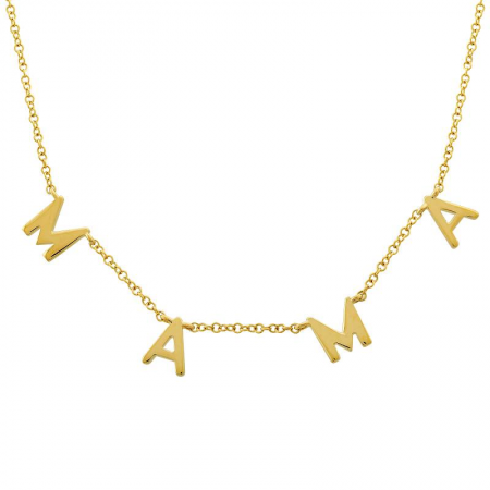 14k Yellow Gold Mama Necklace
