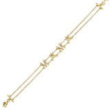 14K Yellow Gold Diamond "MAMA" Bracelet