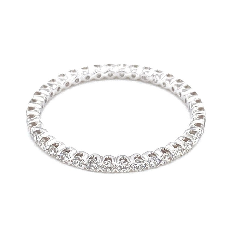 14K White Gold 0.46ct Diamond Criss-Cross Eternity Band-Rings-Maurice's Jewelers-