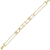 14k Yellow Gold Diamond Personalized Bracelet (7.5MM)- Customize Yours!-Bracelets-superbell-