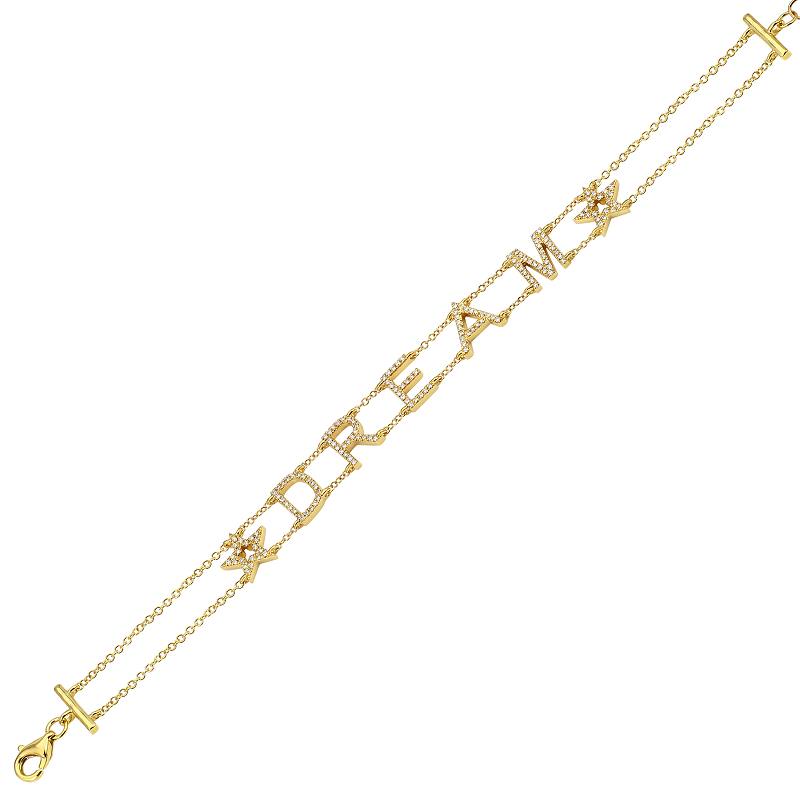 14k Yellow Gold Diamond Dream Bracelet