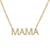14K Yellow Gold Diamond "MAMA" Necklace-Necklaces-Maurice's Jewelers-Yellow Gold-