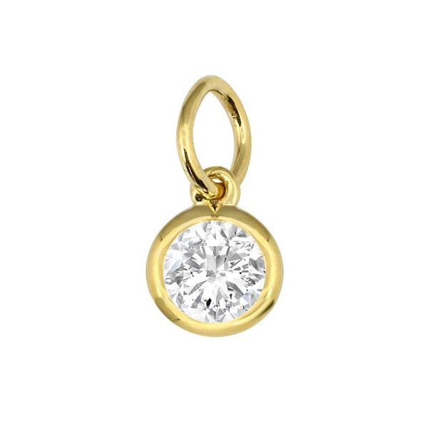 14k Yellow Gold Diamond Pendant