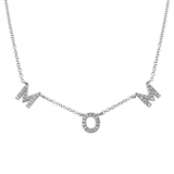 14K Rose Gold Diamond Mom Necklace-Necklaces-Maurice's Jewelers-WHITE GOLD-