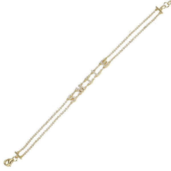 14K Diamond Personalized Bracelet (5.0mm)- Customize yours!-Bracelets-Maurice's Jewelers-
