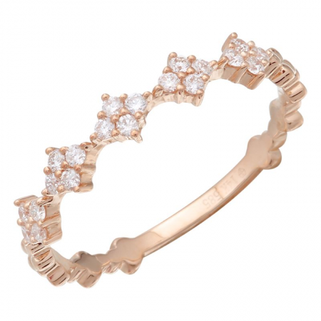 14K Yellow Gold Diamond Stackable Ring-Rings-Maurice's Jewelers-ROSE GOLD-