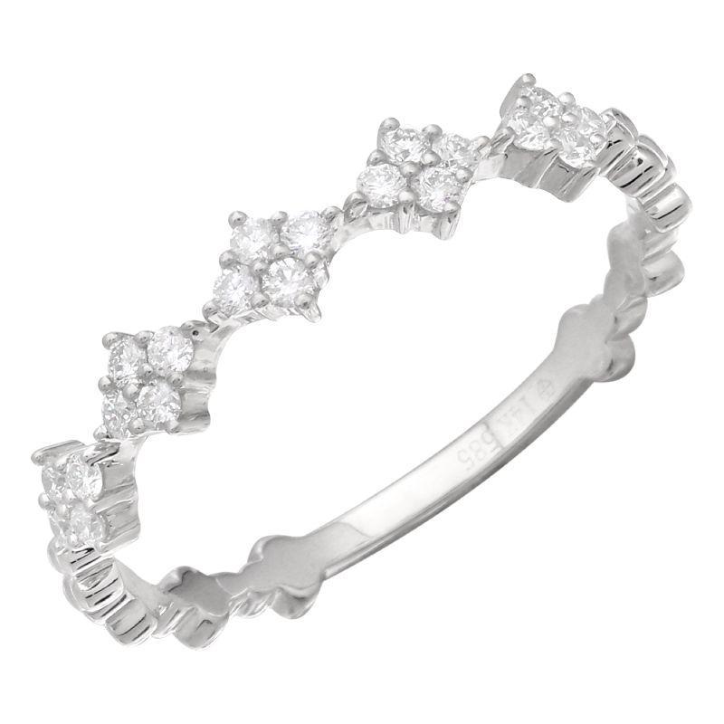 14K Yellow Gold Diamond Stackable Ring-Rings-Maurice's Jewelers-WHITE GOLD-