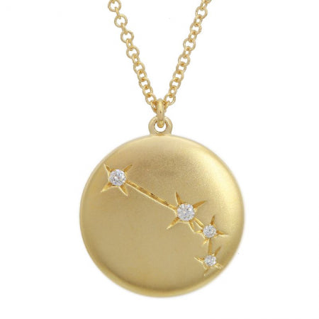 14K Yellow Gold Zodiac Pendant