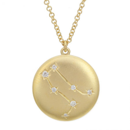14K Yellow Gold Zodiac Pendant