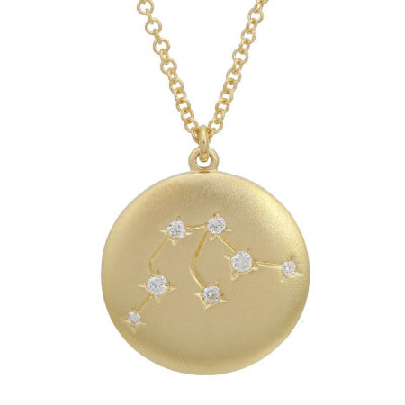 14K Yellow Gold Zodiac Pendant