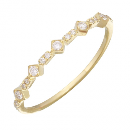 14K Rose Gold Diamond Stackable Ring-Rings-Maurice's Jewelers-YELLOW GOLD-