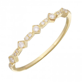 14K Yellow Gold Diamond Stackable Ring