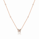 14K White Gold Diamond Butterfly Necklace-Necklaces-Maurice's Jewelers-ROSE GOLD-