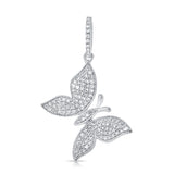 14K Yellow Gold Diamond Medium Butterfly Pendant-Charms & Pendants-Maurice's Jewelers-WHITE GOLD-