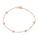 14K Rose Gold Star Diamond By The Yard Bracelet-Bracelets-Maurice's Jewelers-ROSE GOLD-