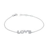 14K White Gold Diamond Love Bracelet-Bracelets-Maurice's Jewelers-White Gold-