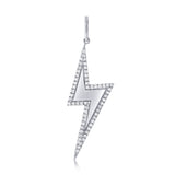 14K Yellow Gold Diamond Lightning Bolt Pendant-Charms & Pendants-aaron jewelry-WHITE GOLD-