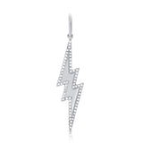 14K White Gold Diamond Lightning Bolt Charm-Charms & Pendants-Maurice's Jewelers-WHITE GOLD-
