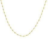 14K White Gold Diamond Cut Bead Station Choker-Necklaces-Maurice's Jewelers-YELLOW GOLD-