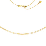 14K Yellow Gold Curb Adjustable Choker Necklace-Necklaces-Maurice's Jewelers-