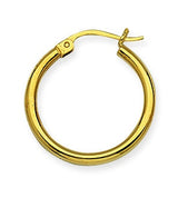 14K Yellow Gold Polished 2mm Hoop Earrings