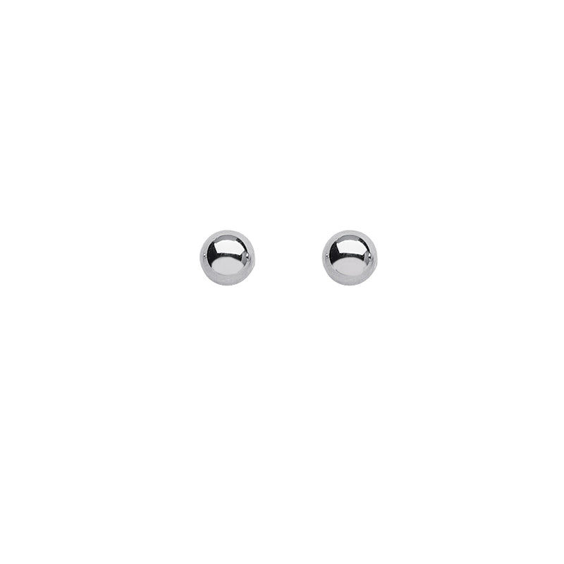 14K White Gold 8mm Ball Stud Earrings-EARRINGS-Maurice's Jewelers-