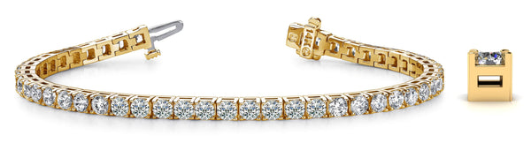 14K White Gold Diamond Tennis Bracelet-Tennis Bracelet-VIMCO DIAMOND CORP-