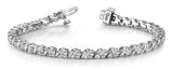 14K Yellow Gold Diamond Tennis Bracelet-Tennis Bracelet-VIMCO DIAMOND CORP-WHITE GOLD-