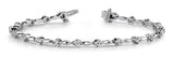 14K Yellow Gold Diamond & Bar Tennis Bracelet-Bracelets-VIMCO DIAMOND CORP-WHITE GOLD-