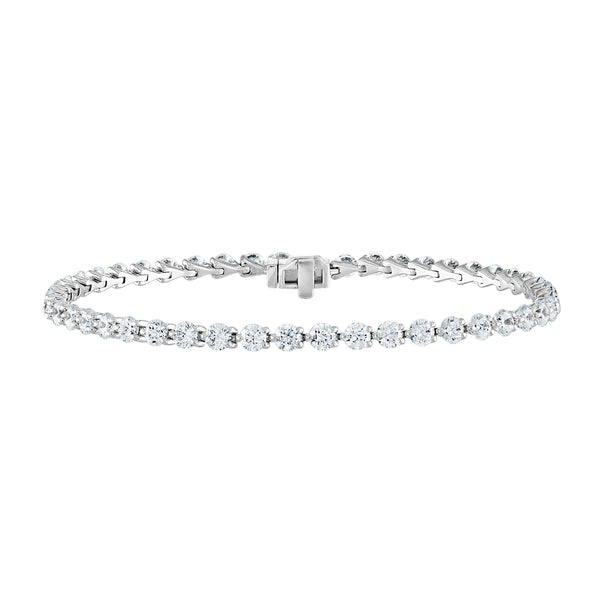 14K White Gold Diamond Tennis Bracelet-Tennis Bracelet-VIMCO DIAMOND CORP-