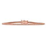 14K White Gold Diamond Tennis Bracelet-Tennis Bracelet-IJM-ROSE GOLD-