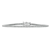 14K White Gold Diamond Tennis Bracelet-Tennis Bracelet-IJM-WHITE GOLD-